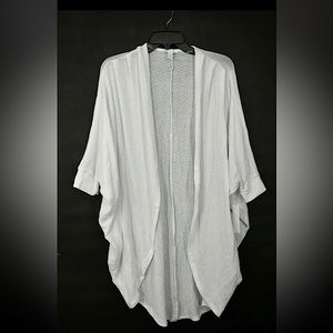 Abound Woman’s Open Front 3/4 Sleeve Lightweight Cocoon Cardigan | Small | White